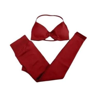 Imagem de Conjunto De Yoga E Fitness Feminino De Verão: Leggings De Cintura Alta