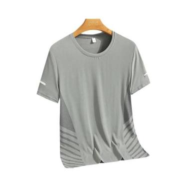 Imagem de Camiseta De Corrida Masculina De Verão Secagem Rápida Em Seda Gelada E