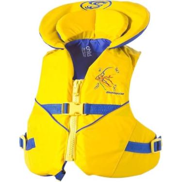 Imagem de Stohlquist Colete salva-vidas infantil PFD da Waterware – Amarelo + Azul, 13,6 – 22,7 kg – Colete salva-vidas aprovado pela Guarda Costeira para crianças, coleira de suporte, alça de pega, totalmente ajustável com fivela de liberação rápida