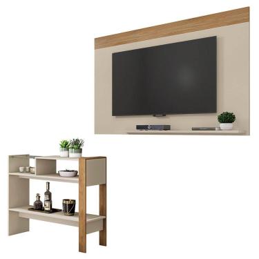 Imagem de Conjunto Sala de Estar Painel Para TV Aparador Malha Caemmun