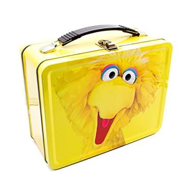 Imagem de AQUARIUS Sesame Street Big Bird Fun Box - Sturdy Tin Storage Box with Plastic Handle & Embossed Front Cover - Officially Licensed Sesame Street Merchandise & Collectible