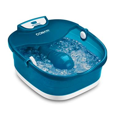 Imagem de Conair Banho de spa para pedicure com calor atingindo 104 graus, rolos massageadores para os pés, bolhas suaves, pedra-pomes e escova de unhas incluídas