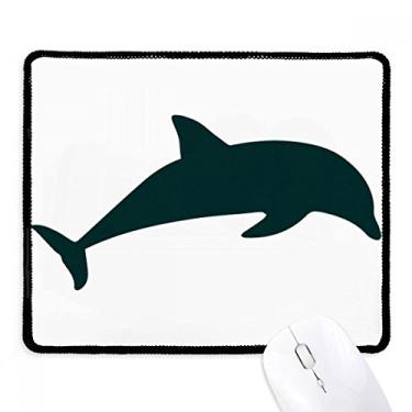 Imagem de Mouse pad Blue Ocean Streamline para natação golfinho borda costurada tapete de borracha para jogos