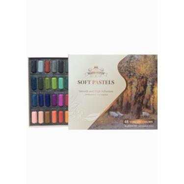 Imagem de MAIMOUFIN Pastéis macios para artistas, palitos altamente pigmentados, 48 cores vibrantes, materiais de arte de nível profissional, conjunto de pastéis lisos misturáveis para desenho, artistas de