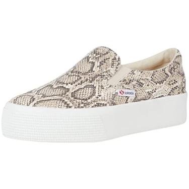 Imagem de Superga Tênis feminino 2306 Cotu sem cadarço, Cobra bege, 6