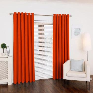 Imagem de Cortina Laranja Sala Quarto 300X180 - Fabritex