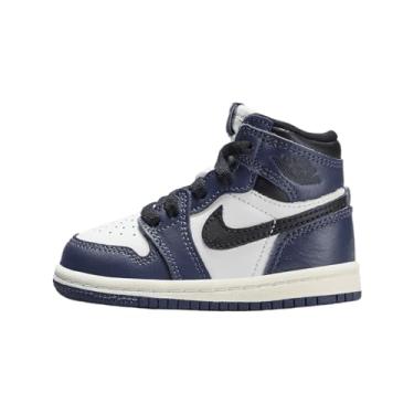 Imagem de Tênis Jordan 1 Retro High OG para bebês/bebês (FD1413-401, azul marinho/branco/vela/preto), Azul-marinho/branco/vela/preto, 7 Toddler