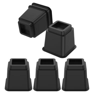 Imagem de DJAPWPX 6 peças de elevação de cama para móveis estáveis bloco de elevação antiderrapante para cama suporte de elevação resistente multifuncional para sofá de mesa