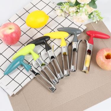 Imagem de DJAPWPX Removedor de descaroçador de frutas de aço inoxidável, 6 peças, ferramenta eficiente de remoção de núcleo, ferramenta portátil para máquina de lavar louça, ferramenta de descaroçador de pera