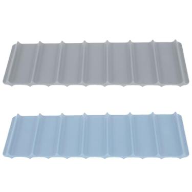 Imagem de 2 peças de tapete de armazenamento de cerveja, tapete de bebidas de geladeira, prateleiras de armazenamento de vinho, almofada de cerveja de silicone, fácil armazenamento para empilhar garrafas, latas