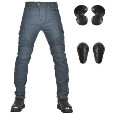 Imagem de Calças de motocicleta LOMENG Motorbike Riding Jeans para homens