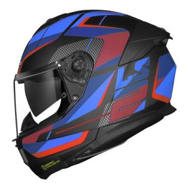 Imagem de Capacete LS2 FF808 Stream II Road Cinza Azul e Vermelho, 60
