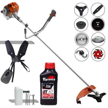 Imagem de Roçadeira Tekna RL520ACG2 52cc 2HP Com Carretel + Lâminas 2 Pontas, 3 Pontas, 6 Pontas, 40 Dentes, 80 Dentes, Trimmer e Escova de Aço + ÓLEO TOYAMA