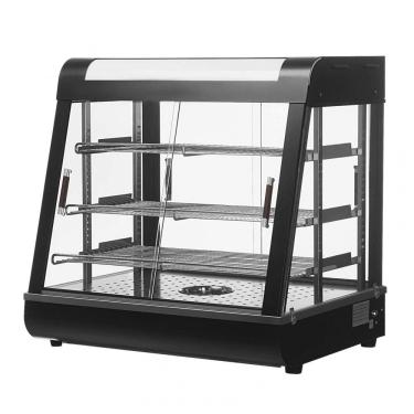 Imagem de Expositor Aquecedor de Alimentos Anpuce Preto 3 Níveis 69 cm com Prateleiras Removíveis e Tanque de Água