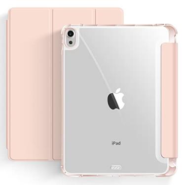 Imagem de Capa P/iPad Air 11 M2/M3 5ª 4ª Ger 10.9" Smart Case Slim C/Suporte a Caneta, Fundo Transparente Proteção Total- Anti Impacto/Auto Sleep/Tampa Magnética/Premium Resistente Funcional e Design Fino