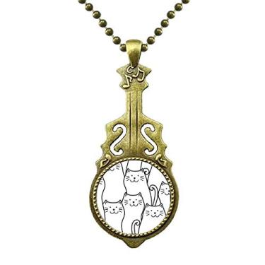 Imagem de DIYthinker Colar Smiling Cat Protect Animal Pet Lover Joias antigas Pingente de Música