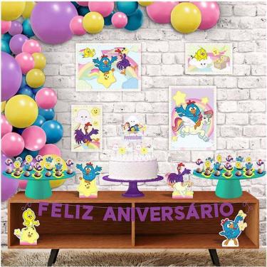 Imagem de Kit Festa Fácil Aniversário Galinha Pintadinha Arco-Íris