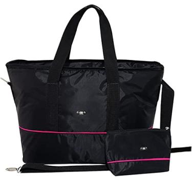 Imagem de Bolsa Termica Sacola Praia Feminina Rosa Grande com Necessaire