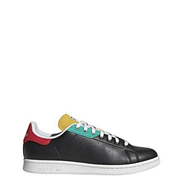Imagem de adidas Originals Stan Smith Tênis masculino, Núcleo preto/branco cristal/azul royal, 7.5