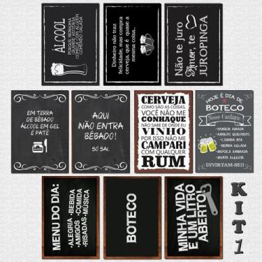 Kit 9 Placas Decorativas Geek Nerd Frases Divertidas