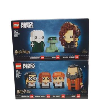 Imagem de Lego Brickheadz Harry Potter, Hermione, Ron Weasley, Hagrid 4095 + Lord Voldemort, Nagini, Bellatrix Lestrange 40496 Conjunto