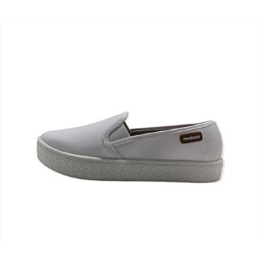 Imagem de Tênis Moleca Slip On Casual Sem Cadarço Macio Confortável Cor:Branco;Tamanho:38;Genero:Feminino