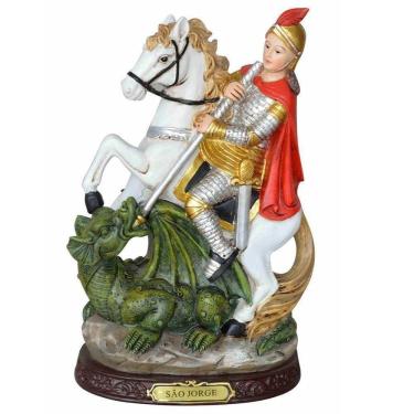 Imagem de Santo Imagem São Jorge Da Capadócia Resina 20cm