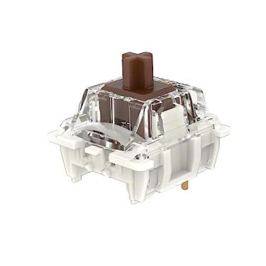 Imagem de kutethy Gateron G Brown Pro 3.0 Interruptores pré-lubrificados RGB SMD tátil para teclado mecânico de jogos (72 peças, Pro Brown 3.0)