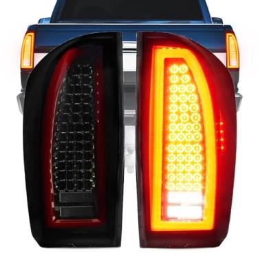 Imagem de Luz traseira de LED para Toyota Tacoma 3ª geração 2016-2021, conjunto de luz traseira, par esquerdo + direito, lente fumê