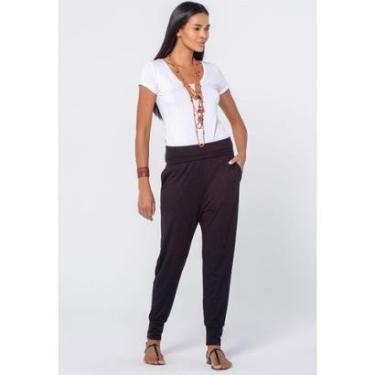 Imagem de Calça Saruel Malha com Bolso Preta - GG - Veste do 44 ao 46-Feminino