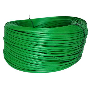 Imagem de Fibra Junco Sintético Meia Cana 6mm rolo de 600 metros com proteção UV (Verde Escuro)