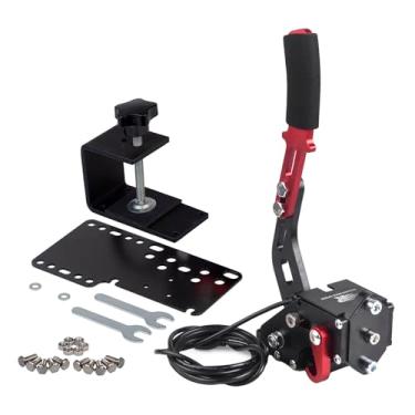 Imagem de ZHSYMX USB Handbrake for 16Bit SIM PC Racing Games, Compatible with G27 G29 G920 G923 T500 T300 Simulate Linear Handbrake With Fixing Clip and Plate（Only PC System） Black