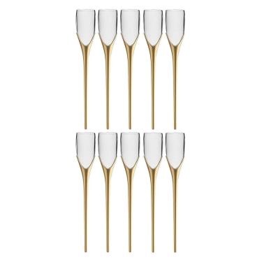 Imagem de Kit 10 Taças Beach 210ml Dourada Boccatti Espumante na Areia