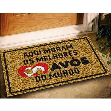 Imagem de Tapete Capacho Melhores Avós 60x40 Vô Vó Casa Entrada Lar