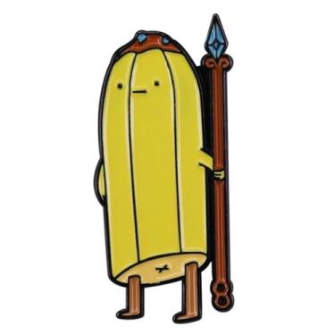 Imagem de Banana Guard Guards Princesa Bubblegum Castle Candy People Come Along With Me Hora de Aventura Jake Finn Desenho Animado Programa de TV 3,5 cm Emblema de Broche Esmaltado, 1.4 Inches, Esmalte, Esmalte