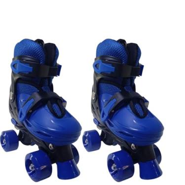 Imagem de Patins De 4 Rodas Quad Elite Tamanho 28 ao 39 (AZUL, 32/35)