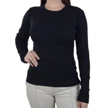 Imagem de Blusa Feminina Facinelli By Mooncity Tricot Preta - 651120-Feminino