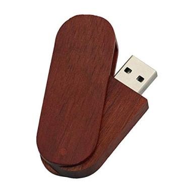 Imagem de 64 GB Madeira Rotate 3.0 USB Flash Drive Pen Drive Armazenamento de Dados Pen Drive Pen Drive Pen Drive USB Drive USB 3.0 Pen Drive U Disk Flash Memory - Vermelho