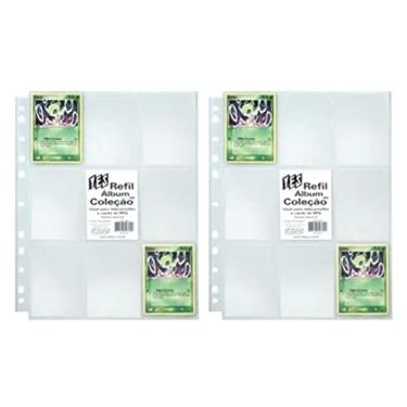 Imagem de 20 FOLHAS Plásticas para albuns YES - 9 bolsos (Refil 2 pacotes com 10 folhas cada) Magic/Pokemon