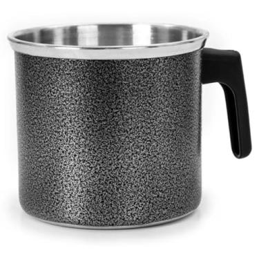 Imagem de Canecão leiteira 2,8 litros reforçado elite pro com borda orla preto aluminio