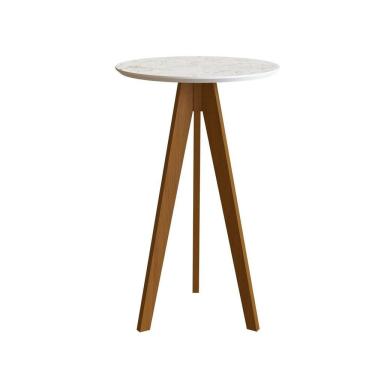 Imagem de Mesa Bistrô 60cm Ref 101 Tampo Bp Marmore Imbuia