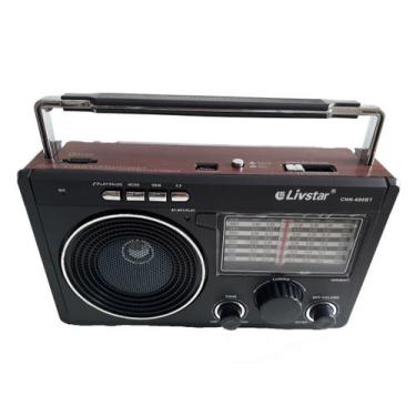 Imagem de Caixa Som Portátil Retrô Rádio vintage Fm Am Sw1-9 110v 220v - Livstar