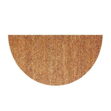 Imagem de Capacho Meia Lua Fibra De Coco Base PVC 60x33cm - Komeco, Natural