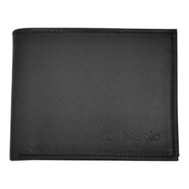Imagem de CARTEIRA MASCULINA COURO SLIM PEQUENA FASOLO K656 PRETA Cor:PretoTaman