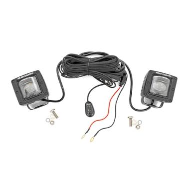 Imagem de Rough Country Faróis de neblina de LED SAE quadrados de 5 cm (2") | 2400 lúmens | par | amarelo - 70907A