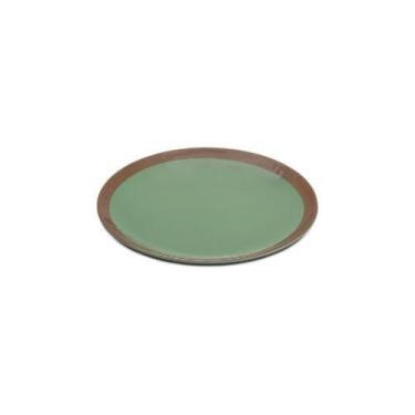 Imagem de Prato sobremesa em melamina Haus Pampelonne 22,5x1,7cm verde