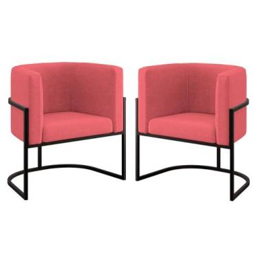 Imagem de Kit 02 Cadeiras Poltrona Lua para Sala Quarto Balaqui Decor - B Balaqu