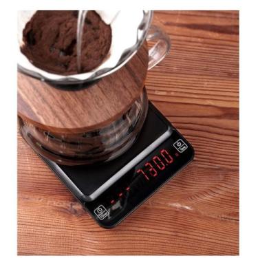 Imagem de Barista Balança Digital Café 3kg/0.1g Com Cronômetro Para Cozinha - ra