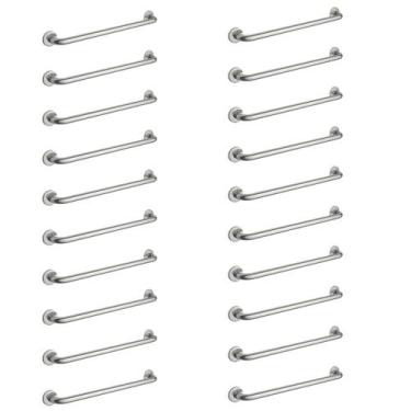 Imagem de Alça de Apoio Inox 70cm Barra Kit 20 Unidades Acessibilidade Idoso Ges