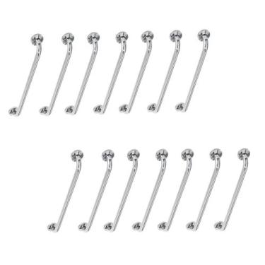 Imagem de Alça de Apoio Barra 80cm Inox Kit 14 Unidades Idoso Cadeirante Deficie